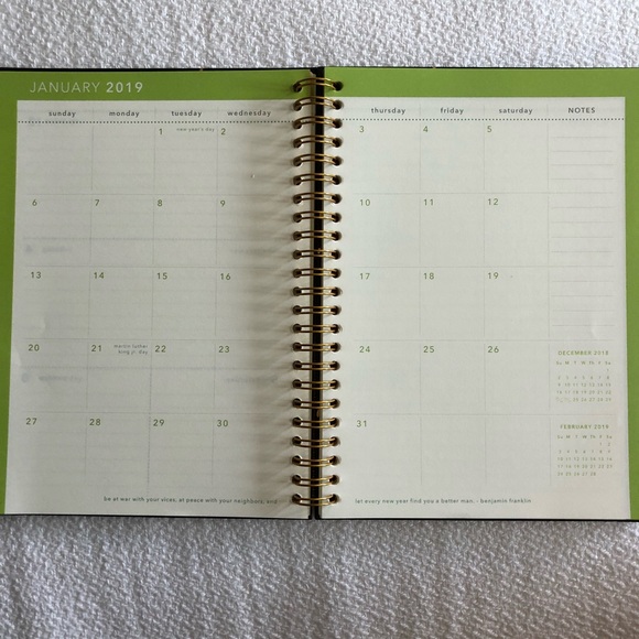 Teal Floral 2018-2019 Planner - Picture 7 of 8